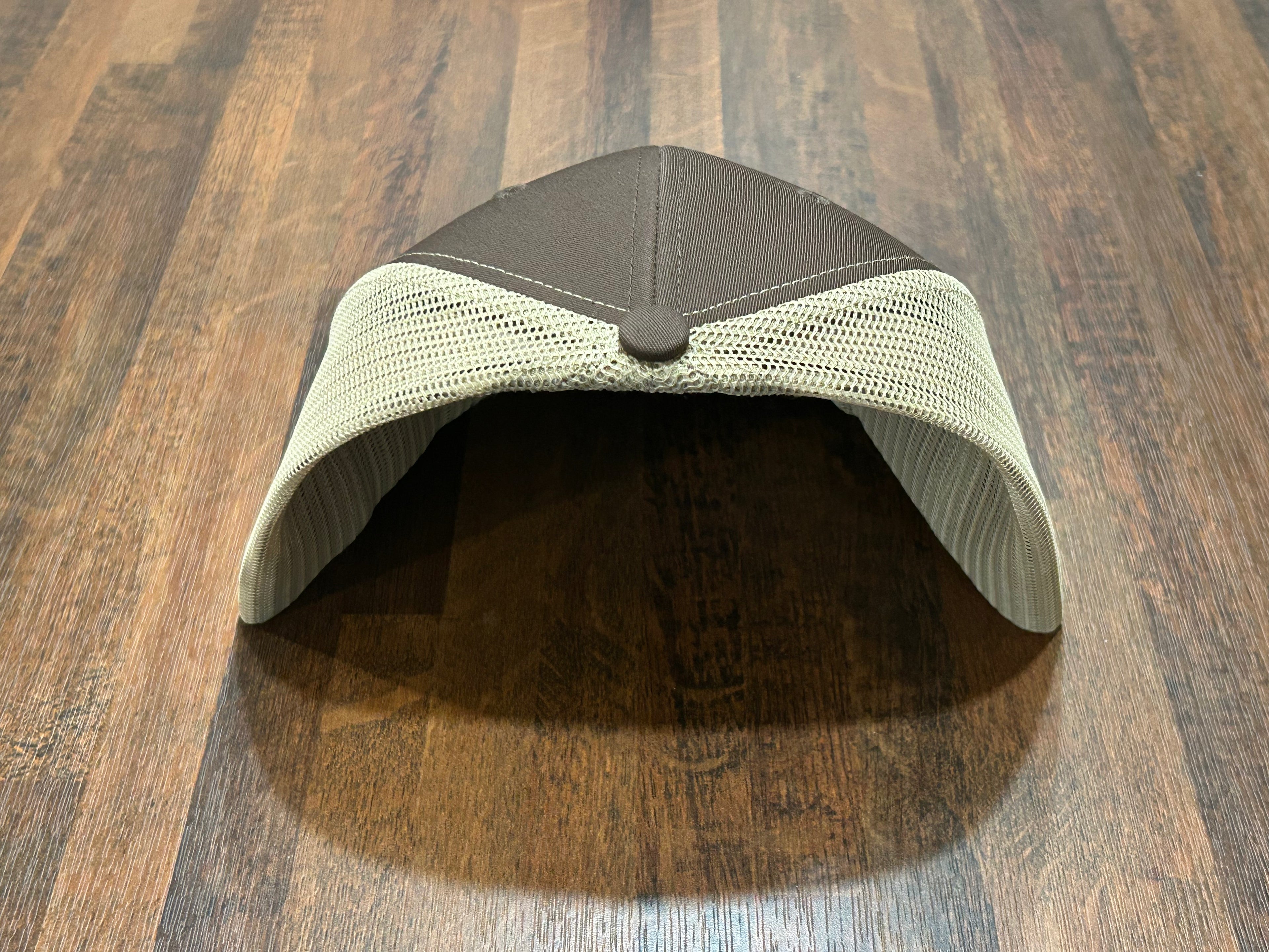 Lindsey Mountain Farms Leather Patch Trucker Hat – Brown/Khaki Richardson 112