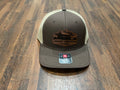 Lindsey Mountain Farms Leather Patch Trucker Hat – Brown/Khaki Richardson 112
